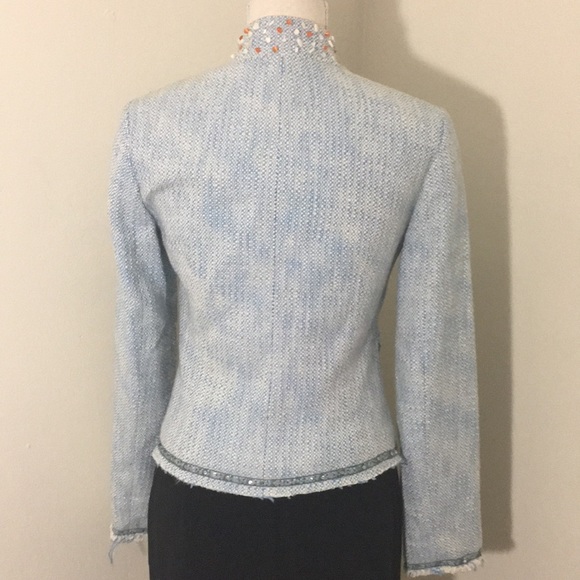 CACHE TWEED Embroidered Blue Blazer/ Jacket - Picture 5 of 8
